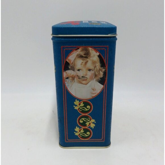Kelloggs Vintage Corn Flakes Tin Box 1997 Blue And Red With Baby Images - Picture 7 of 10
